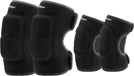 Eulant Adjustable Soft Elbow and Knee Pads for Kids, Child Protective Pad Sets for Bicycle, Roller Skating, Basketball, Football, Volleyball, Dancing, Kneeling