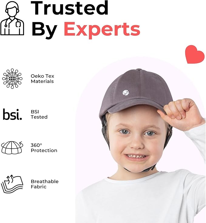 Ribcap Medical Helmet for Kids | Baseball Cap with Chin Strap | Soft Helmet for Epilepsy | Protective Helmet for Seizures | Fashionable and No Stigma