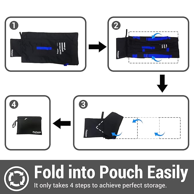 ProFaster Car Seat Travel Bag Backpack for Air Travel - Karfast Universal Infant Carseat Gate Check Bag Cover for Airplane, Foldable with Pouch, Blue
