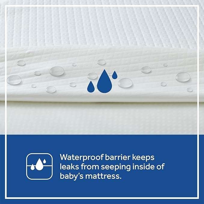 Sealy Baby Butterfly Knit Breathable Crib Mattress, GREENGUARD GOLD Certified, Made in USA, Premium Foam, Washable Easy to Clean Cover, Toddler Bed Fit, Safety & Quality Tested, 52x28"