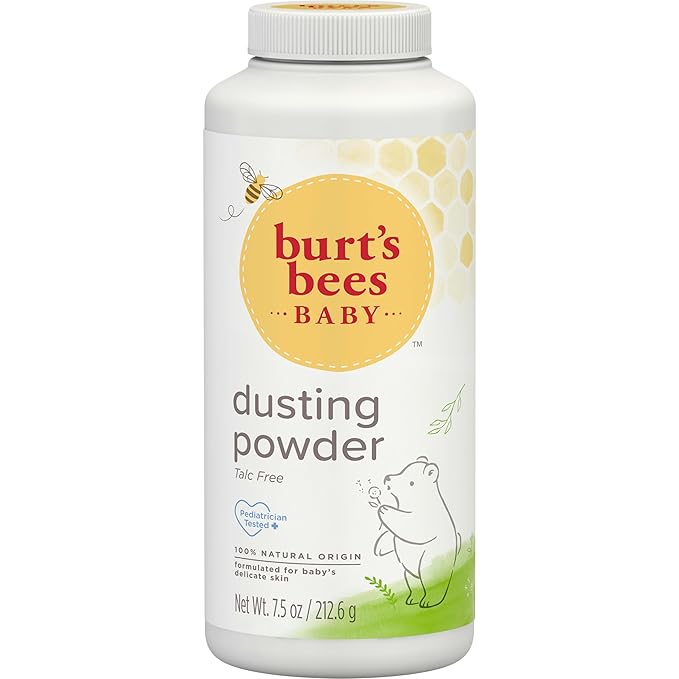 Burt's Bees Stocking Stuffers, Baby Dusting Powder, 100% Natural Origin, Talc-Free, Pediatrician Tested, 7.5 Ounces, Pack May Very