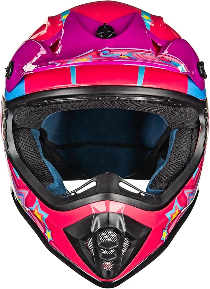 ILM Youth & Kids Dirt Bike Helmets Motocross ATV Dirtbike BMX MX Offroad Full Face Motorcycle Helmet, DOT Approved Model 128YS (Pony Pink, Youth-XLarge)