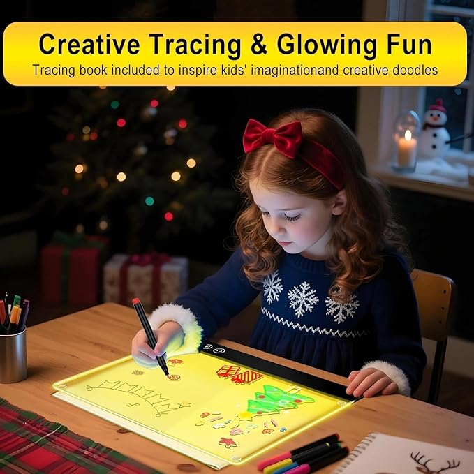 LED Magnetic Rechargeable Note Board, 11.8"x15.7" Large Acrylic Dry Erase Board with 11 Light Modes, Cordless Glowing Message Board with Hanging Chain & Stand, Professional Signage for Office