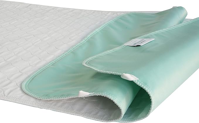 Pack of 2 Careboree Quilted Cotton Top Underpad 36"X60" Reusable Incontinence Bed Pads Washable Durable Waterproof Extra Absorbent Draw Sheet for Mattress