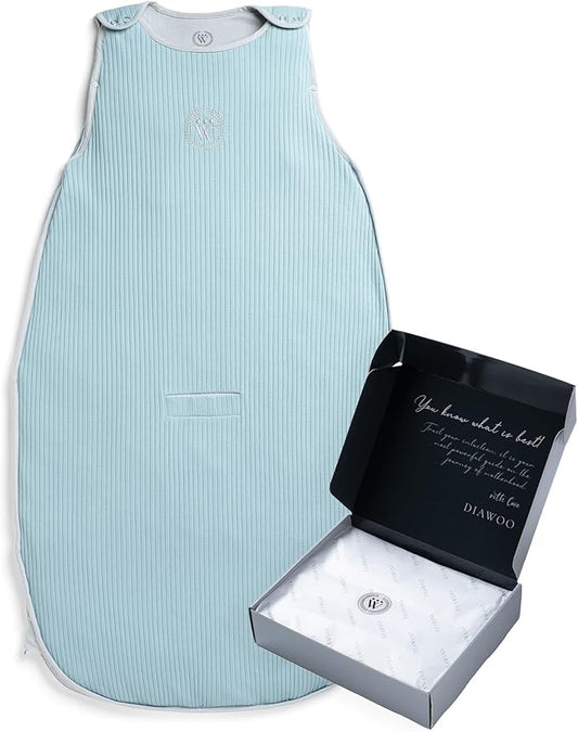 ThermaBloom Baby Sleep Sack (0.5–2.5 Tog)–Bamboo&Org.Cotton–Adjustable Sack (2–36 Months) with 2-Way Zipper&Belt Slot