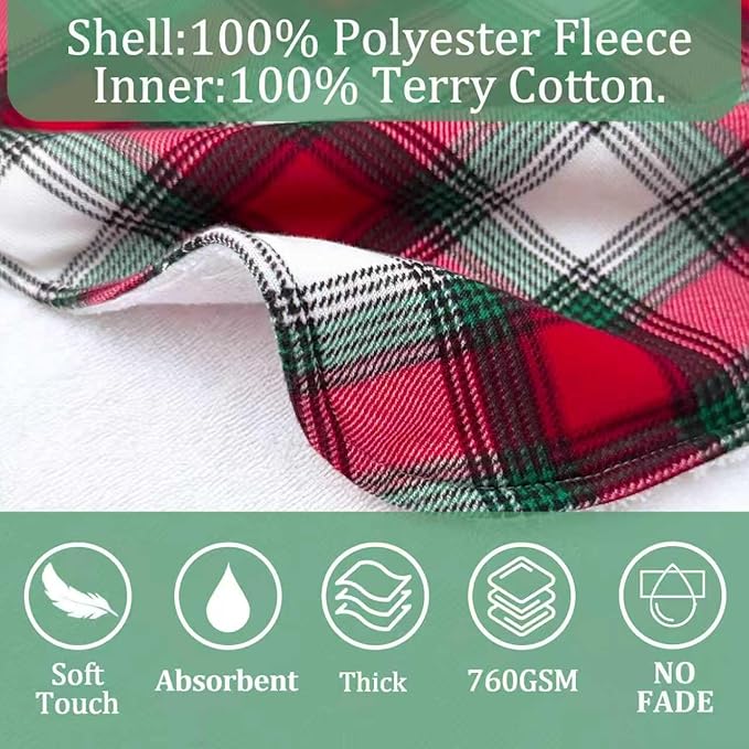 VOOVA & MOVAS Double-Layered Baby Hooded Towel Poncho (2-4 Years, 20x21 Inches) | Ultra Soft & Absorbent Cotton | Thick Toddler Bath Towel for Swimming, Beach, Shower & Winter, Red Bufflo