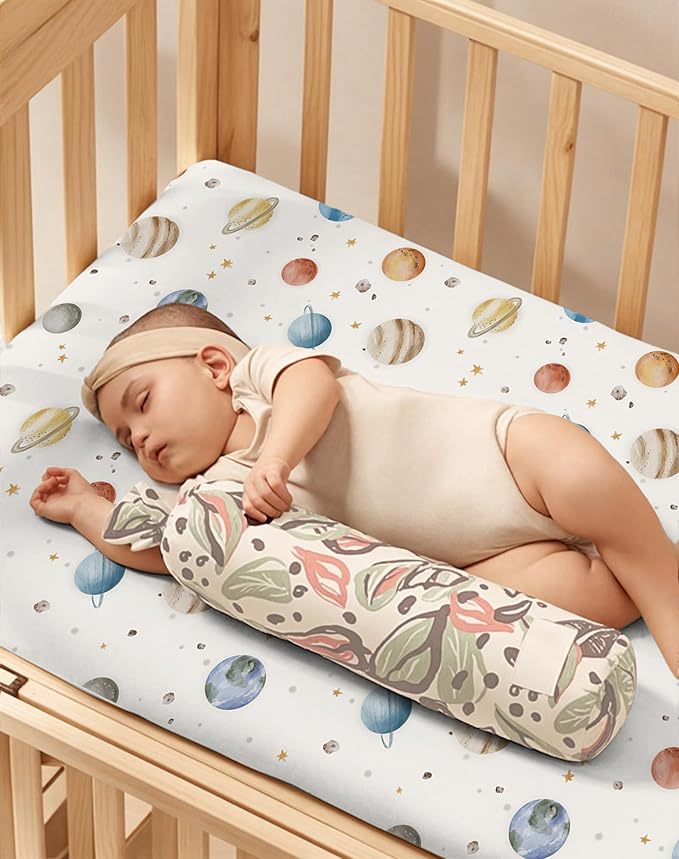 Crib Sheets for Boys and Girls, 2 Pack Fitted Baby Sheets for Standard Toddler Mattress 28" x 52", Soft Breathable Jersey Knit Baby Bedding (Turtle & Shark)
