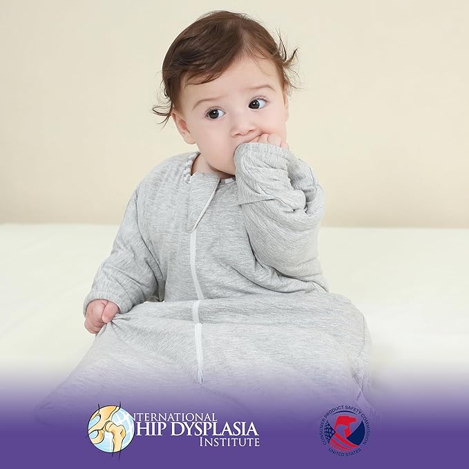 PuppyPaws Baby Sleep Sack 2.5 TOG, Transitional Swaddle with Arms Up Length Sleeves and Mitten Cuffs, Sleep Sack 6-9 Months, Wearable Blanket Baby
