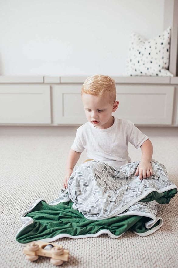Copper Pearl Alta Three-Layer Baby Blanket: Soft, Breathable Quilts for Boys and Girls | Cozy Toddler Blanket | 46x46 Premium Polyester/Rayon