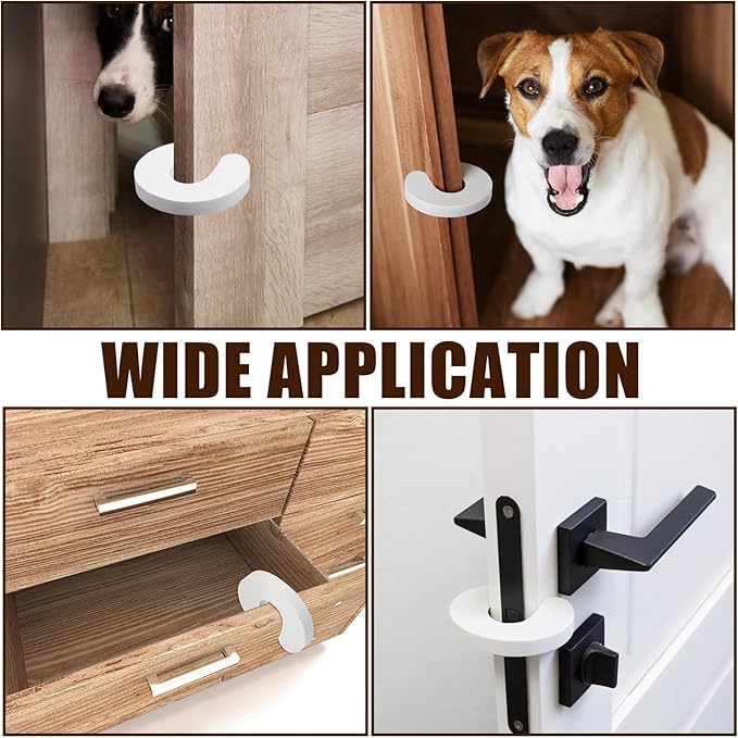 9PCS Door Finger Pinch Guard, Soft Foam Door Slam Stopper, Cat, Baby Door Pinch Guard, Anti Door Slam, Prevent Finger Pinch Injury, Infant Cat Inside The Door（White）