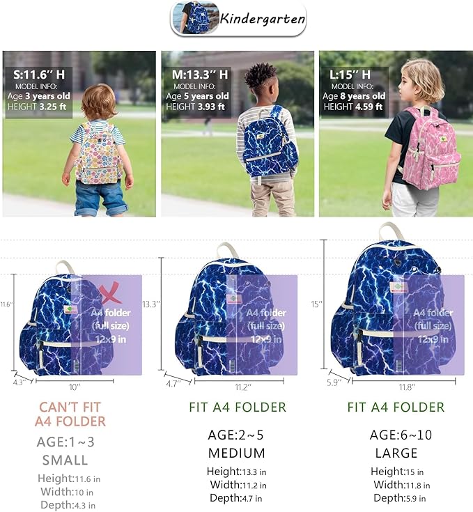 atgark Toddler Backpack for Boys 2-5: Preschool Backpack for Girls - Cute Kids Backpack for Girls