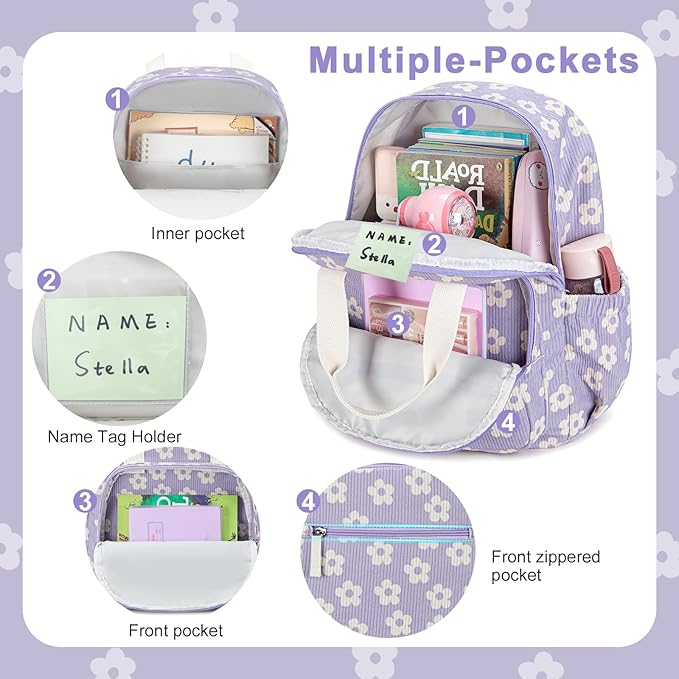 Bluboon Kids Backpack for Girls Boys 4-8 Cute 15" School Backpacks Preschool Kindergarten Bookbags Daycare Travel