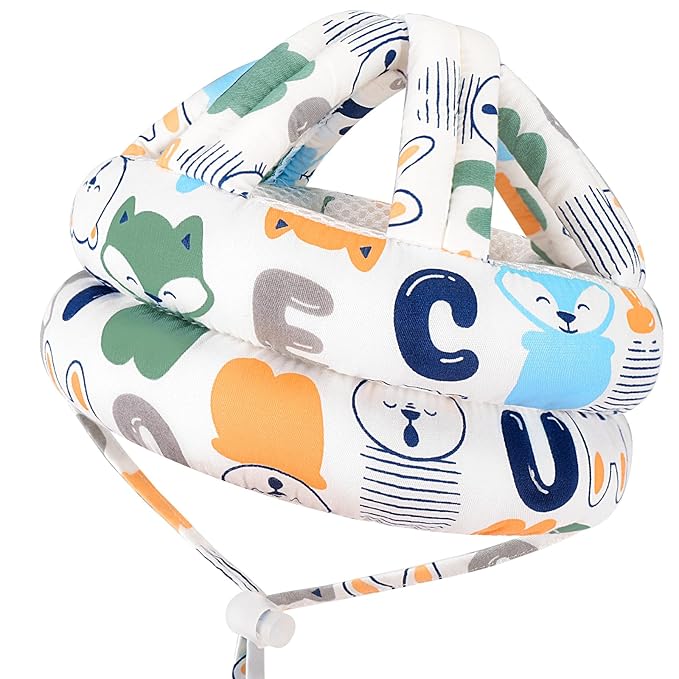 Accmor Baby Helmet for Crawling Walking, No Bumps Safety Toddler Head Protector, Breathable Infant Headguard Cap with Soft Cushion, Cute Adjustable Child Protection Hat for 6-24 Months Boys Girls