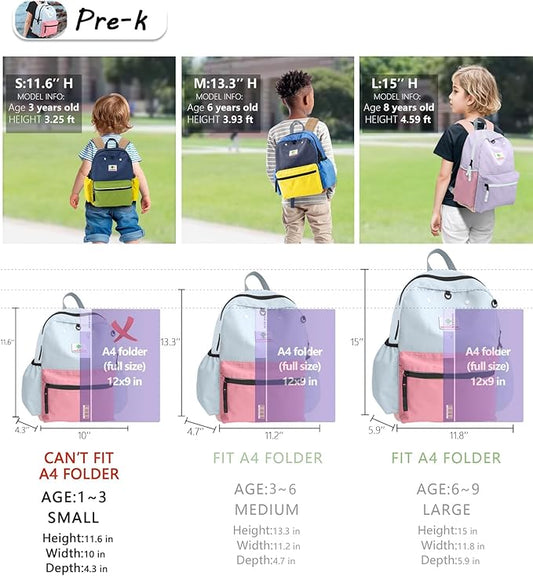 Preschool Toddler Backpack For Boys Girls, School Mini & Travel, Small Kids Child Backpacks, Kindergarten Elementary bag, 11.6" H
