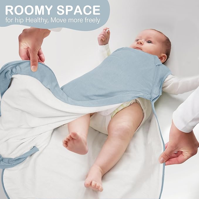 MEXXI Sleep Sack 1.0 TOG, Rayon Made from Bamboo Sleep Sack, Ultra Soft Wearable Blanket for Baby with 2-Way Zippers