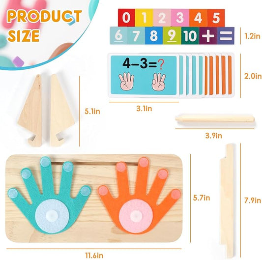 HANR Montessori Counting Toys,Preshool Learning Toys for Toddlers 3-6, Educational Math manipulatives for Kids,Number Counting Blocks,Montessori Toys for 3-5 Year Old Boys Girls Birthday Gifts