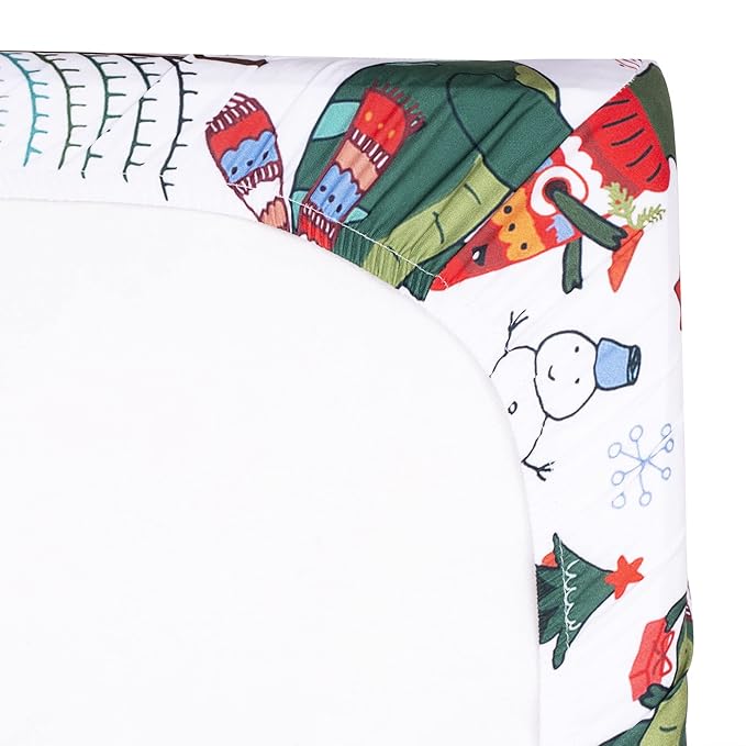 UOMNY Crib Sheet Christmas Dinosaur Fitted Crib Sheets Baby Sheet for Standard Crib and Toddler Mattresses Nursery Bedding Sheet Crib Mattress Sheets for Boys and Girls 1 Pack Space Toddler Sheet