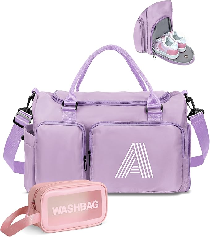 Elilier Gifts Teen Girl Gift, Initial Travel Duffle Bag, Duffel Bag,Personalized Weekender Bag, Monogram Overnight Bag Girlfriend Birthday Gifts for Women Gifts for Teen Girls Boys
