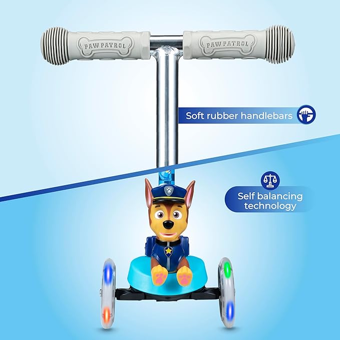 3D Kick Scooter for Kids, Self-Balancing 3 Wheeled Light Up Scooter with Extra Wide Anti-Slip Deck, Rear Brake, Lean to Steer, Lightweight Design, for Kids 3 and up, 75 LB Limit