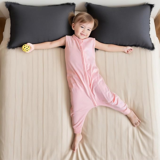 Baby Sleep Sack with Feet for Boys Girls, Infant Toddler Sleeveless Wearable Blanket Sleepsack for Early Walkers