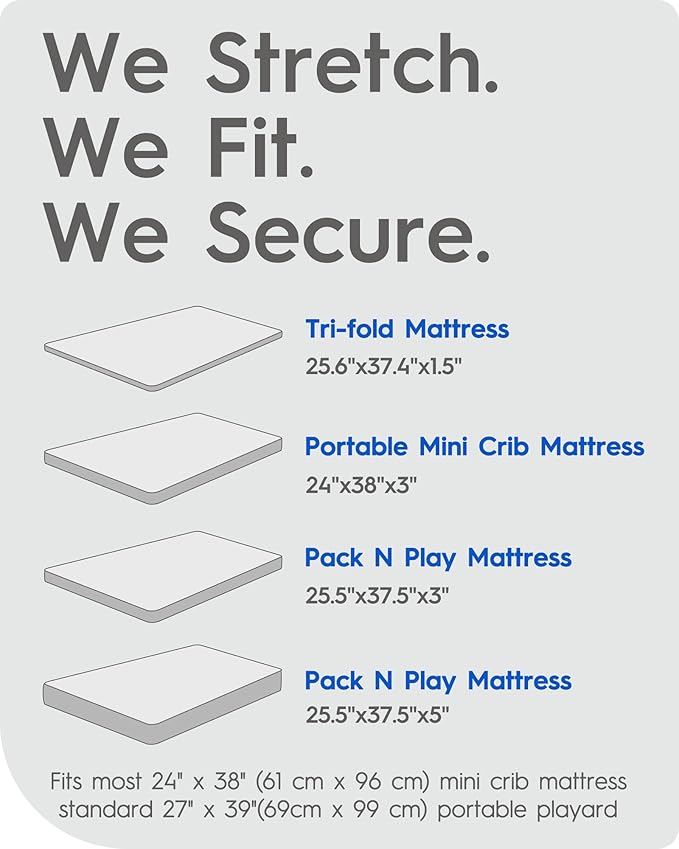 Pack N Play Sheets Fitted, TotBasic Ultra Soft Woodland Mini Crib Sheets, Premium Jersey Knit Pack and Play Sheets, Stretchy Neutral Play Yard Sheets for Pack and Play Mattress, 2 Pack (Animal Safari)