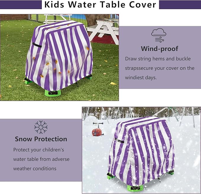 Kids Water Table Cover Fit Rain Showers Splash Pond Water Table,Waterproof Dust Proof Anti-UV Outdoor Toys Cover-Cover only