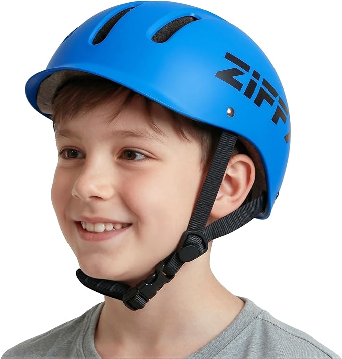 ZIFFY Kids/Toddler Bike Helmet, Adjustable, Lightweight, Safety Certified Scooter Helmet for Boys & Girls with Washable Inner Lining, 2 Sizes, 4 Colors – Fits Toddlers to Youth by Jova