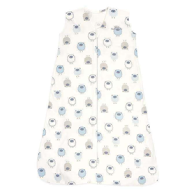 HALO SleepSack, 100% Cotton Wearable Blanket, Swaddle Transition Sleeping Bag, TOG 0.5, Sleepy Sheep, Medium, 6-12 Months