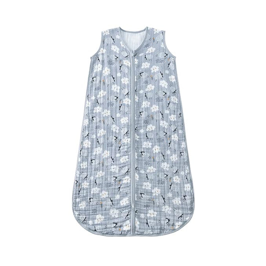 Baby Sleep Sack 2-4 T Baby Wearable Blanket 100% Organic Cotton 0.5 TOG Toddler Sleep Sacks 2- Way Zipper Soft 4 Layers Muslin 2T 3T 4T Sheep Grey