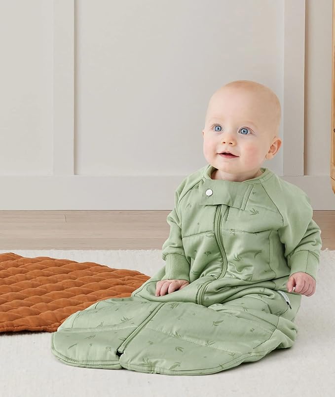 ergoPouch Sleep Suit Bag 2.5 TOG – Baby Sleep Sack & Wearable Blanket, 2-in-1 Convertible Sack to Suit with Legs for Safe Movement, Regulates Temperature Overnight, Unisex (8-24 Months, Willow)