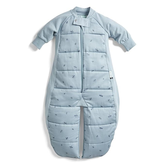 ergoPouch Sleep Suit Bag 3.5 TOG – Baby Sleep Sack & Wearable Blanket, 2-in-1 Convertible Sack to Suit with Legs for Safe Movement, Regulates Temperature Overnight, Unisex (4-6 Years, Dragonflies)