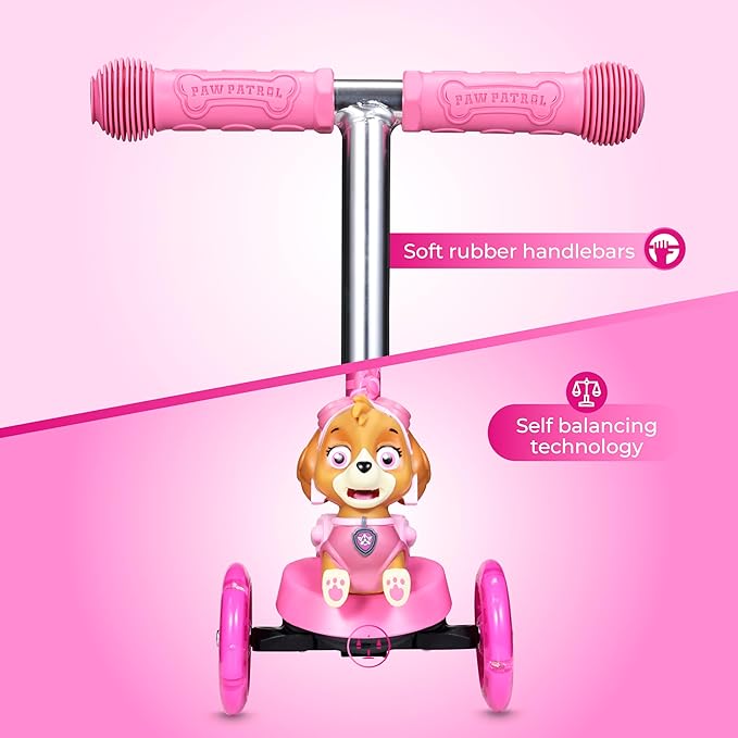 3D Kick Scooter for Kids, Self-Balancing 3 Wheeled Light Up Scooter with Extra Wide Anti-Slip Deck, Rear Brake, Lean to Steer, Lightweight Design, for Kids 3 and up, 75 LB Limit
