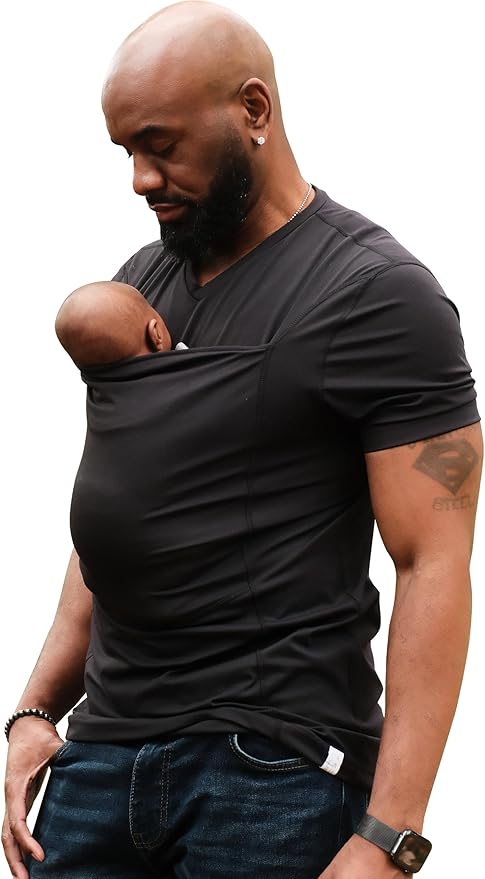 Lalabu The Dad Shirt | Hands-Free Baby Carrier for Dad with Kangaroo Pouch | Engineered for Bonding, Safety, & Comfort for Newborns Up to 15 Lbs. | CPSC Compliant