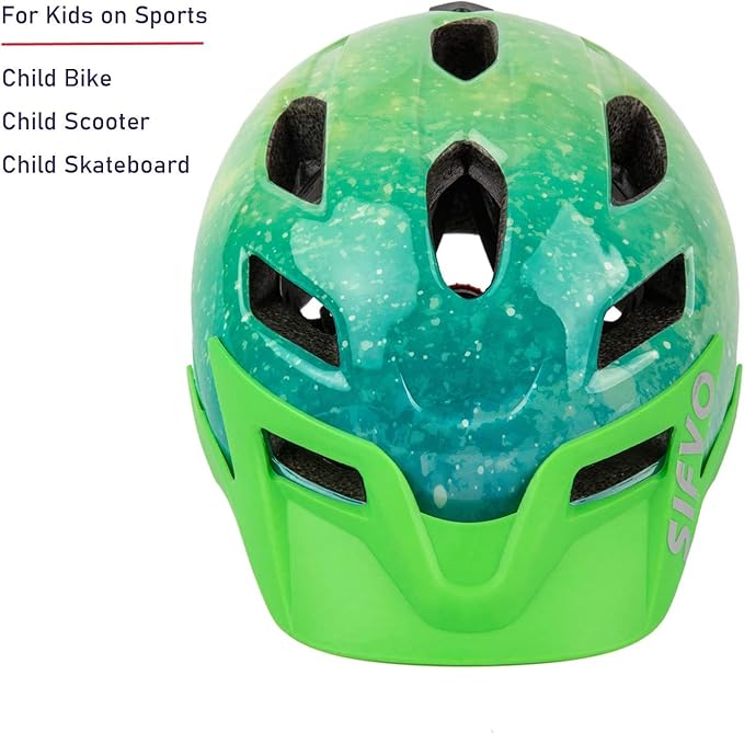 Kids Helmet, SIFVO Kids Bike Helmet Boys and Girls Bike Helmet with Cool Visor Helmet for Kids 5-14, Kids Bike Helmets Youth Bike Helmet Adjustable & Lightweight 50-57cm