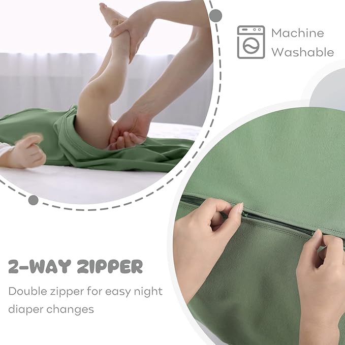 Yoofoss Baby Sleep Sack 18-24 Months Baby Wearable Blanket 100% Organic Cotton 2-Way Zipper Toddler Sleeping Sack，3 Pack Soft Lightweight Sleep Sacks for Babies