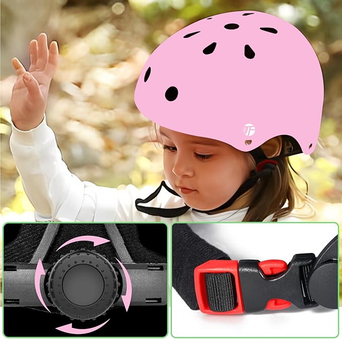 Adjustable Color Gradient Toddler Kids Bike Helmet for 3-5-8-14+Ages Girls Boys.Skateboard Bicycle Toddler Helmet 2-4 Years for Multi-Sports Cycling Scooter Inline Roller Skates Rollerblading