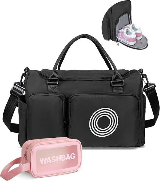 Elilier Initial Travel Duffle Bag Gym Bag for Girls, Kids Graduation Gift Ideas 2025 Bag, women Gift Ideas, Girls Gifts for Kids Child, 2025 graduation gifts