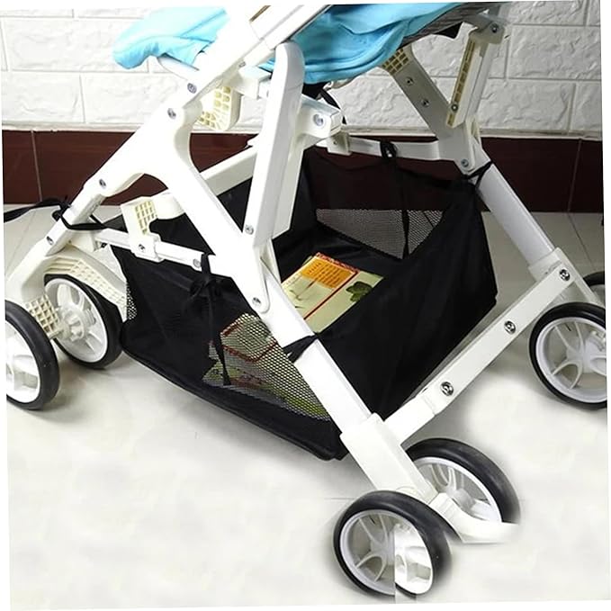 Stroller Organizer, Oxford Cloth Shopping Stroller Storage Net Bag Under Bottom Basket Organizer for Carrying Diaper Toys and Snacks Storage