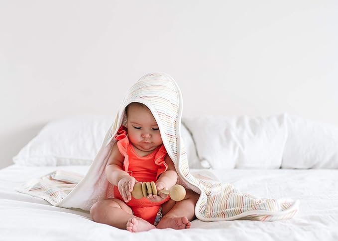 Copper Pearl Premium Knit Hooded Bath Towel with Terry Cloth Interior Rainee