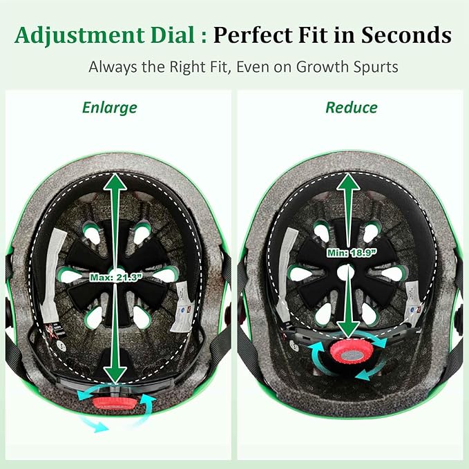 KAMUGO Kids Adjustable Helmet, Suitable for Toddler Kids Ages 2-14 Boys Girls, Multi-Sport Safety Cycling Skating Scooter Helmet