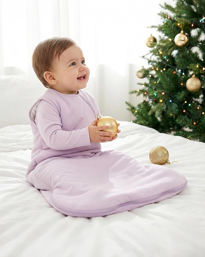 PurComfy Quilted Supersoft Sleep Sack, 2.5 TOG Premium Bamboo Viscose Warm Baby Sleeping Bag, Thick Babies Wearable Blanket