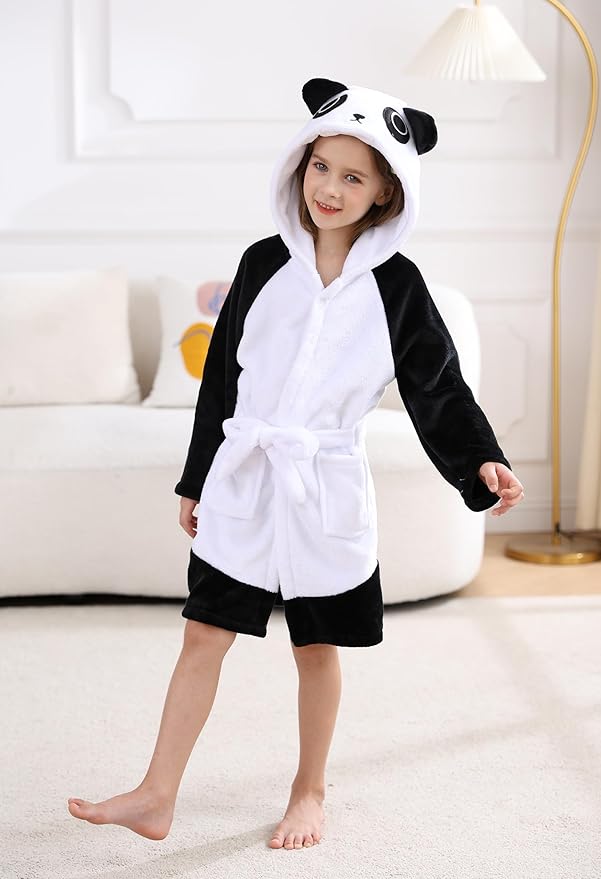CuteOn Bathrobe for Women Soft Fleece Hooded Plush Loungewear