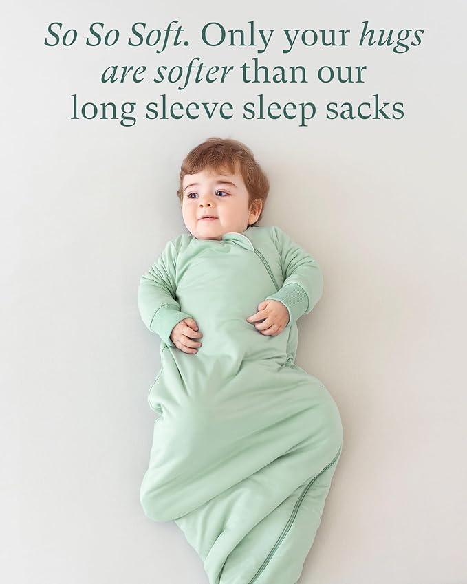 PurComfy Supersoft Baby Premium Bamboo Viscose Long-Sleeve Wearable Sleeping Bag Sack Blanket 1.0 TOG