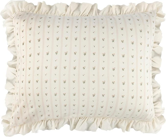 Ely's & Co. Decorative Pillowcase, 20"x26" (Insert Not Included) - Pink Linear Floral Collection