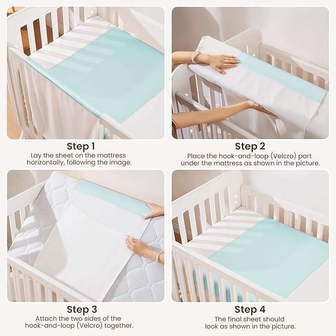 THXSILK 7A+ Grade 100% Mulberry Silk Bassinet Mattress Sleeve for Hairloss and Bald Spot Baby Boys Oeko-TEX Certified Safety 22inch*20.5inch, Light Blue 2 Pack