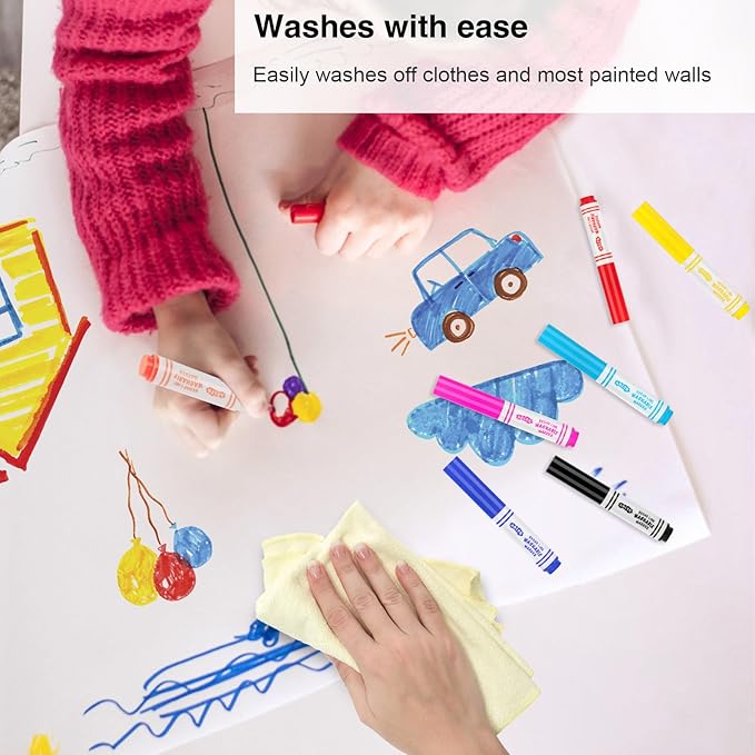 ARLTR Washable Markers Bulk, Bulk Pack, Broad Line Markers with Conical Tips- Perfect for Kids' Classrooms & Teachers (480 Count (12 Colors)