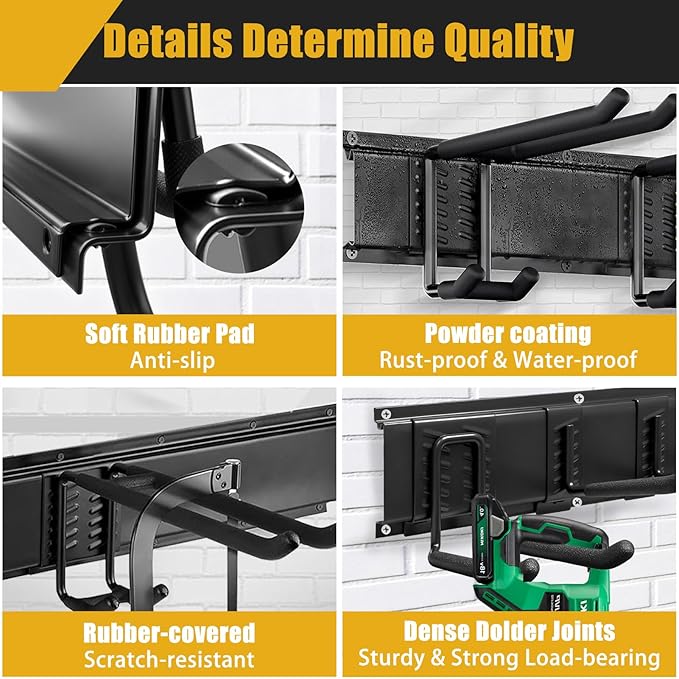 KOFANI Heavy Duty Garage Wall Organizer with 700LB Capacity, 48Inch Garage Tool Organizer Wall Mount and Garden Tool Organizer with Adjustable Tool Rack for Garage Shed Yard Storage