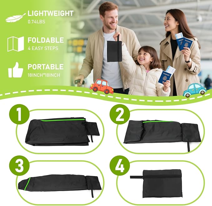 Car Seat Bags For Airplane Travel, Gate Check Bag, Durable Travel Bag with Thickened Shoulder Straps and 2pcs Luggage Tags For Airplane