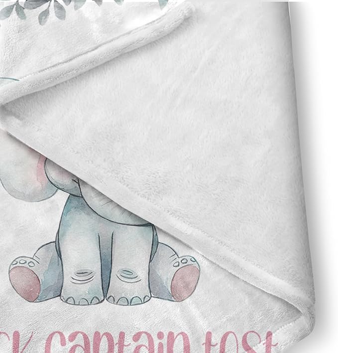 Custom Baby Bedding Set, Personalized Pink Baby Elephant Bedding, Baby Blanket Fitted Sheet Changing Cover Nursery Rug Room Decor Gift Idea
