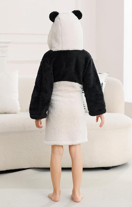 CuteOn Bathrobe for Women Soft Fleece Hooded Plush Loungewear